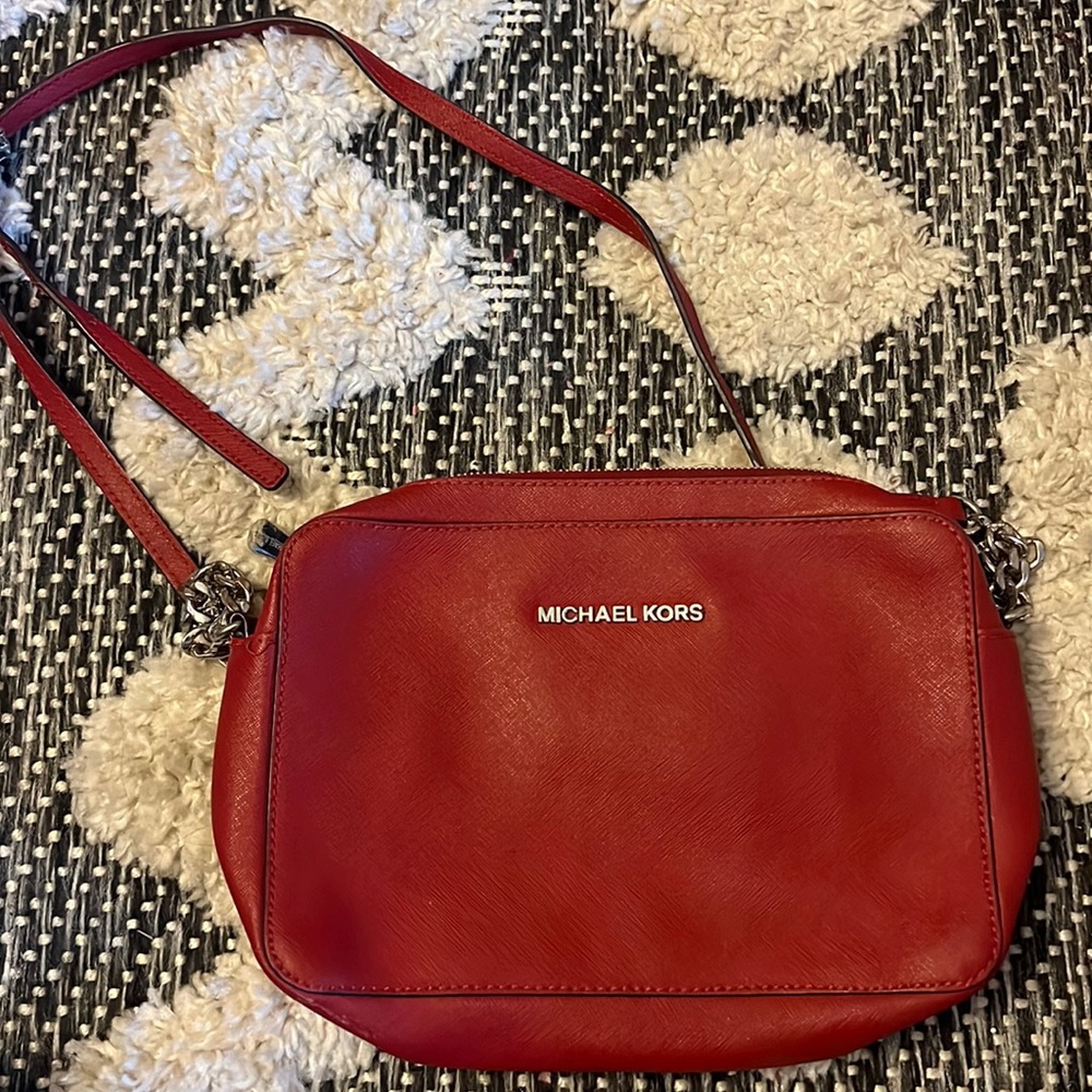 Red Michael Kors bag